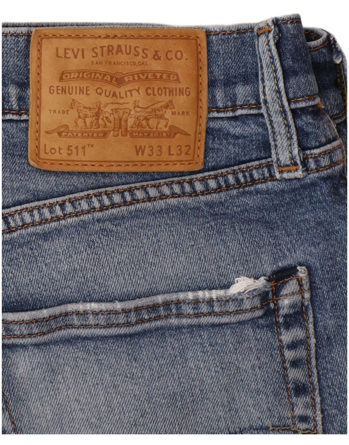 Levi's Herren 511 Slim Jeans W33 L32 Blau