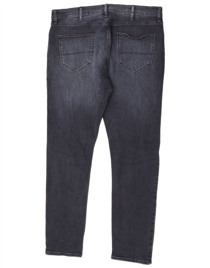 Marks & Spencer Herren Slim Jeans W36 L33 Marineblaue Baumwolle