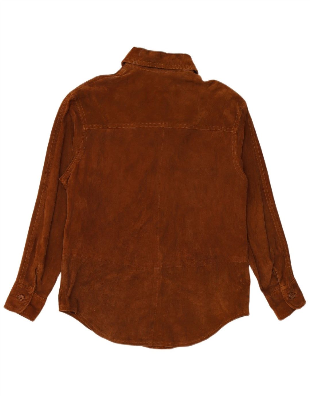 VINTAGE Damen Wildlederhemd UK 16 Large Braun