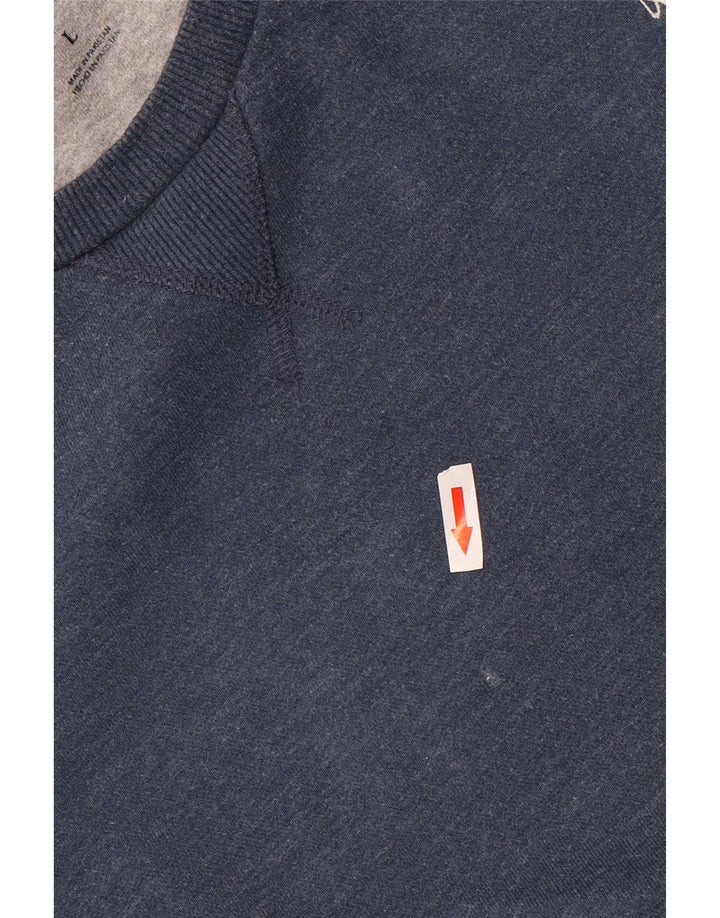 U.S. Polo Assn. Herren-Sweatshirt-Pullover, groß, aus blauer Baumwolle