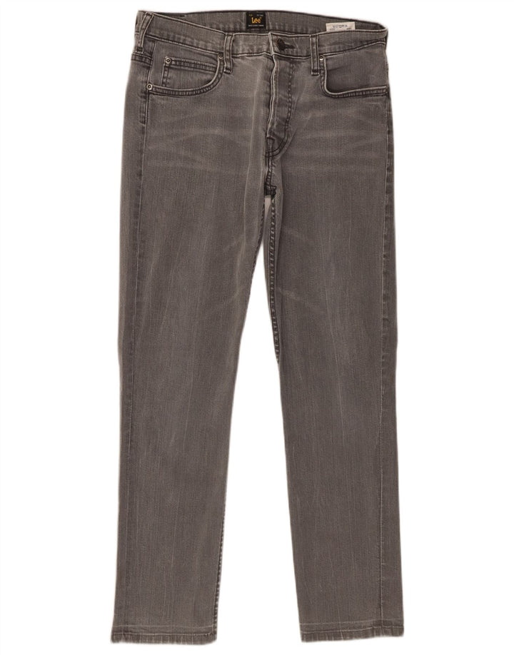 Lee Herren Powell Slim Jeans W31 L28 Graue Baumwolle