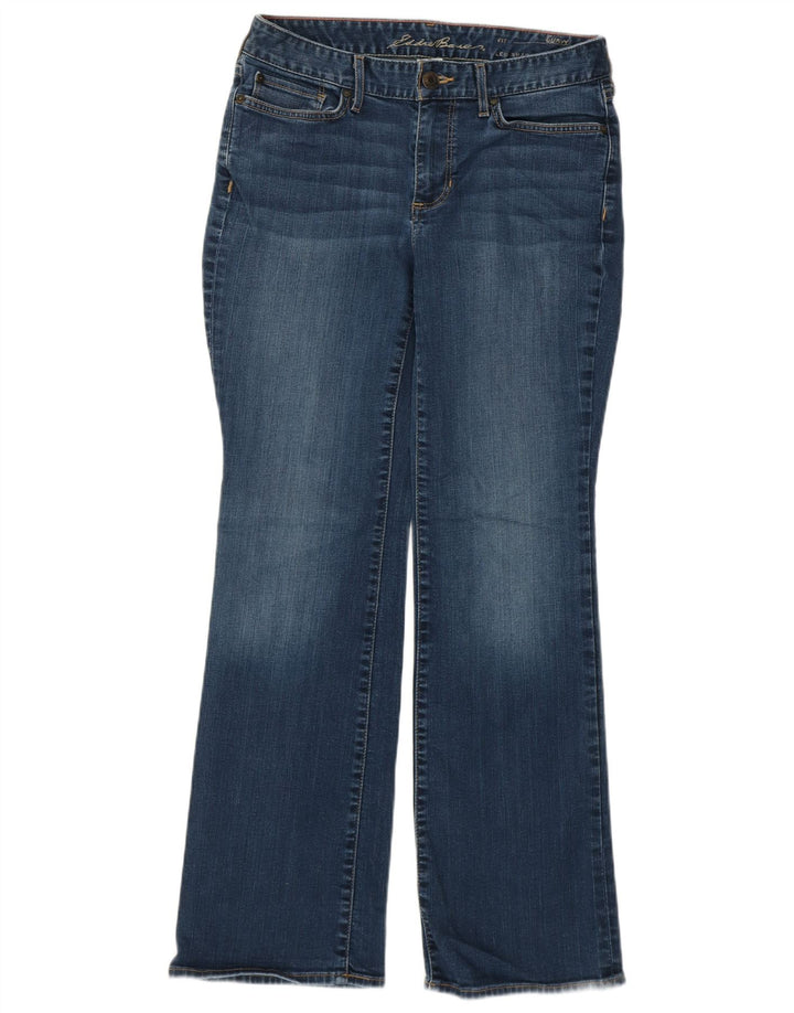 Eddie Bauer Damen Curvy Bootcut Jeans US 6 Medium W28 L30 Blaue Baumwolle