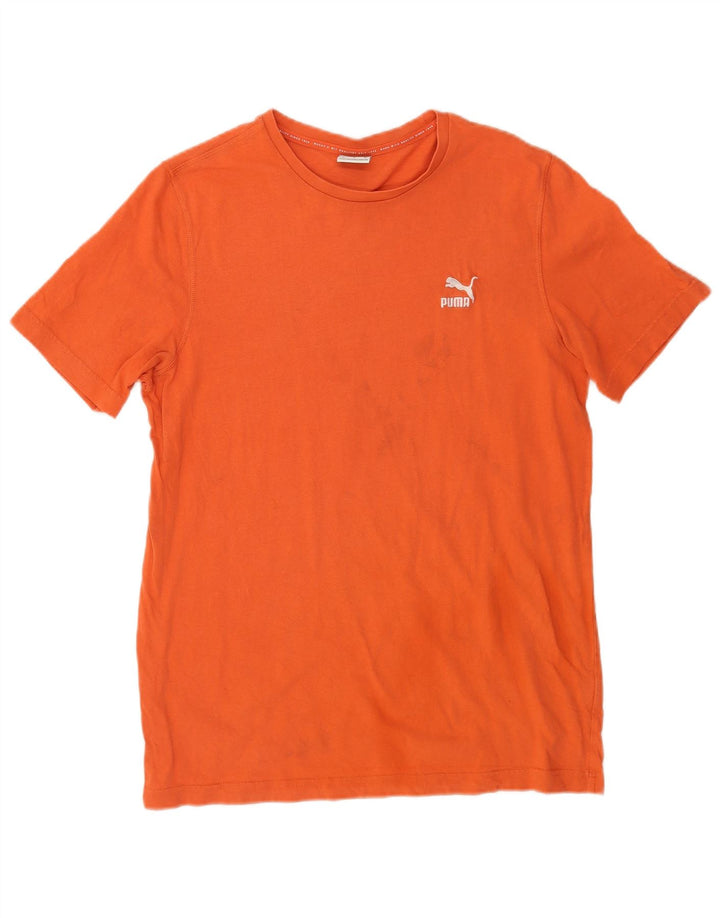 Puma Herren T-Shirt Top Mittelorange Baumwolle