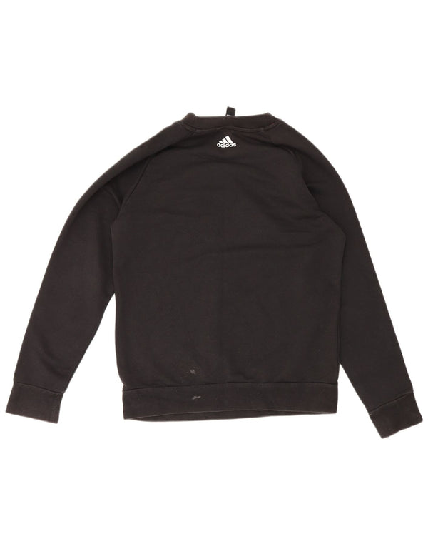 Adidas Damen Graphic Sweatshirt Pullover UK 12 Medium Schwarz Sport