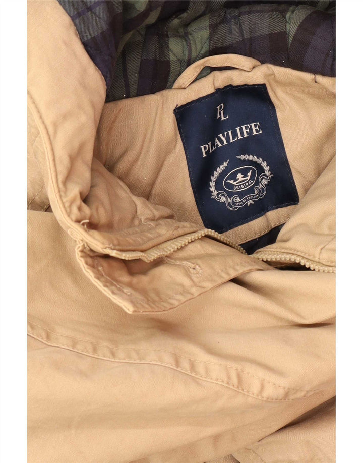 Playlife Damen-Parka mit Kapuze, UK 12, Mittelbeige