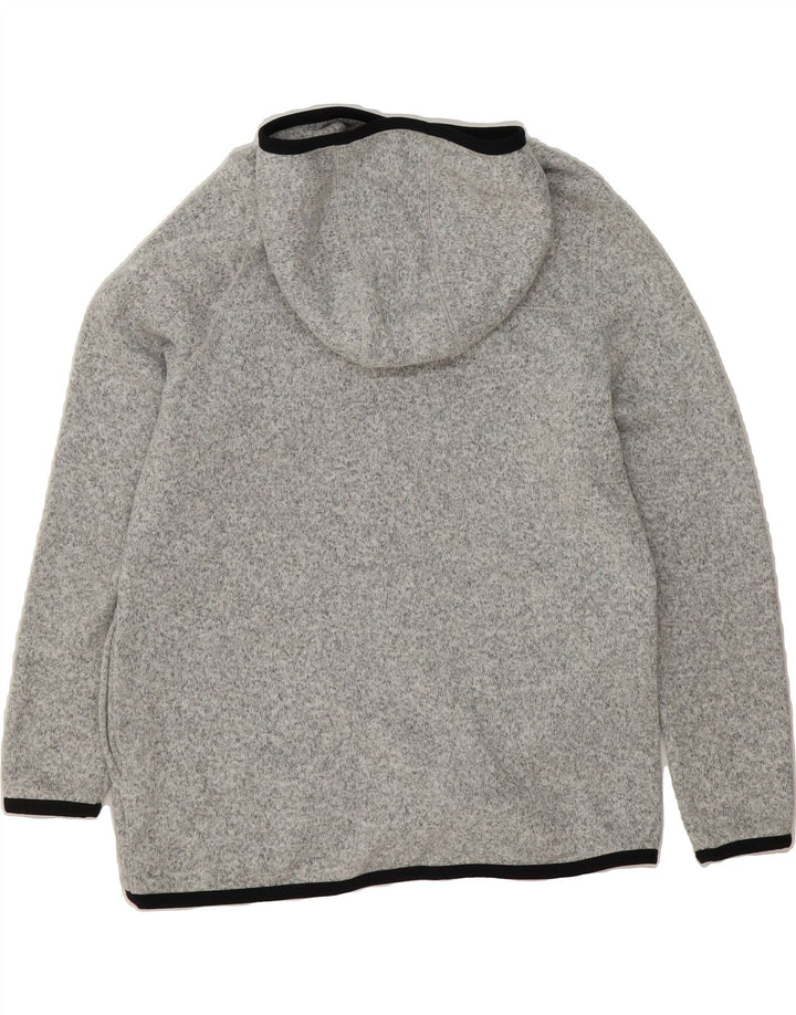 NIKE Womens Hoodie Jumper UK 16 Large Grey Flecked Polyester Vintage Nike and Second-Hand Nike from Messina Hembry 