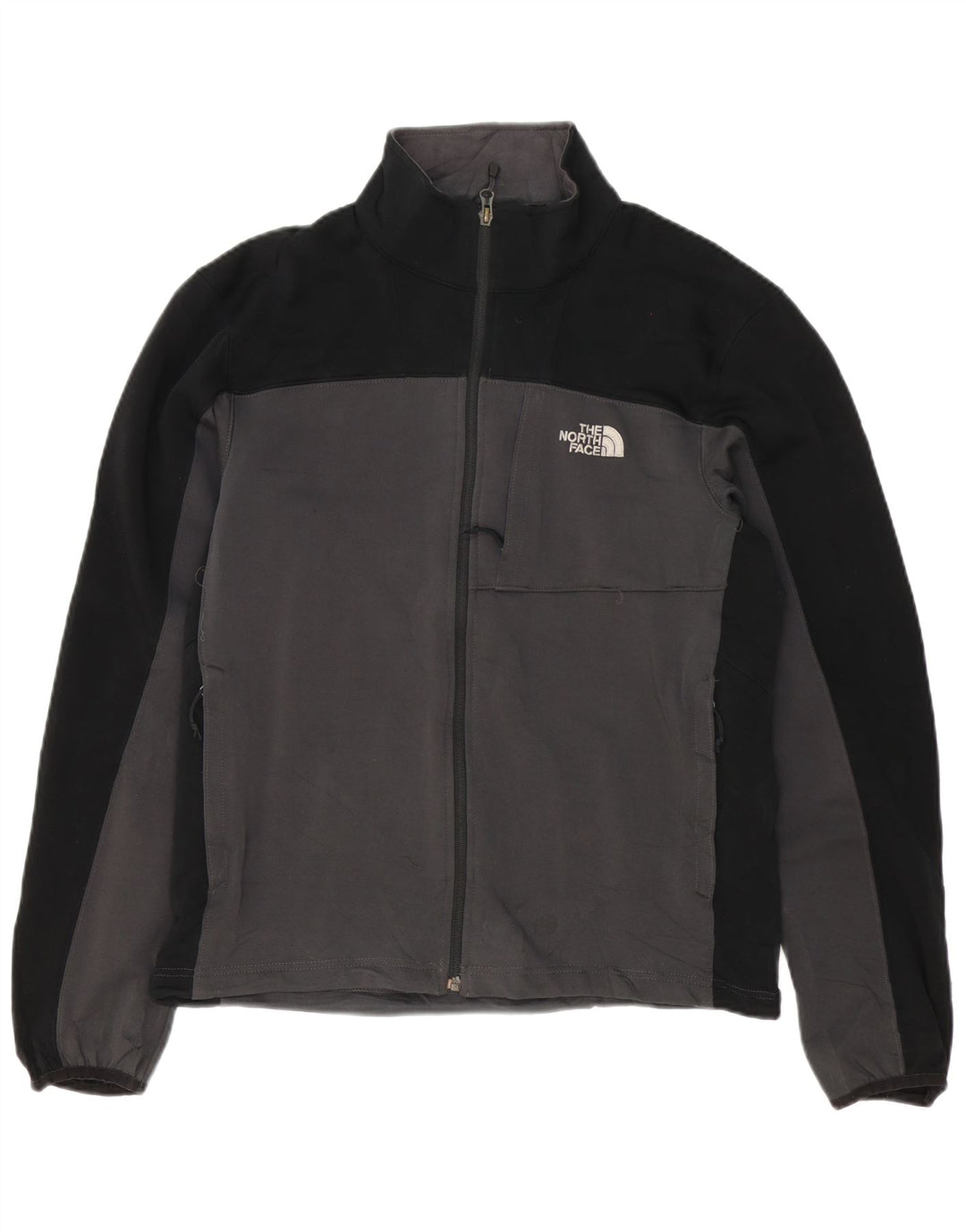 THE NORTH FACE Herren-Trainingsanzug-Oberjacke aus mittelgrauem Colourblock-Polyester