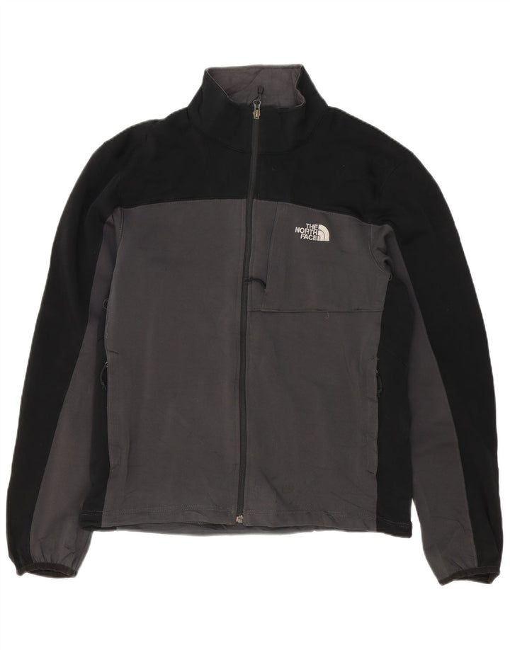 THE NORTH FACE Herren-Trainingsanzug-Oberjacke aus mittelgrauem Colourblock-Polyester