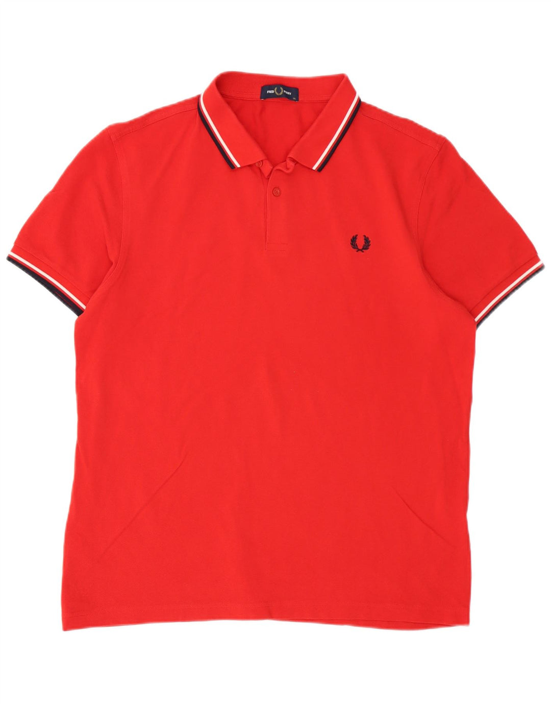 Fred Perry Herren-Poloshirt XL, rote Baumwolle