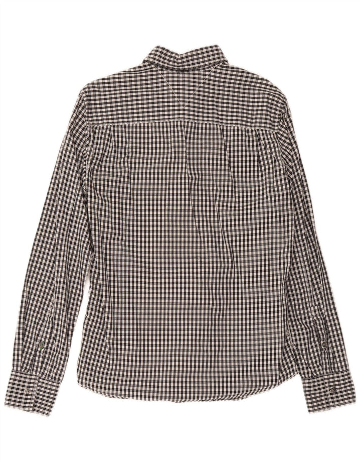 Tommy Hilfiger Herrenhemd aus mittelblauer Gingham-Baumwolle