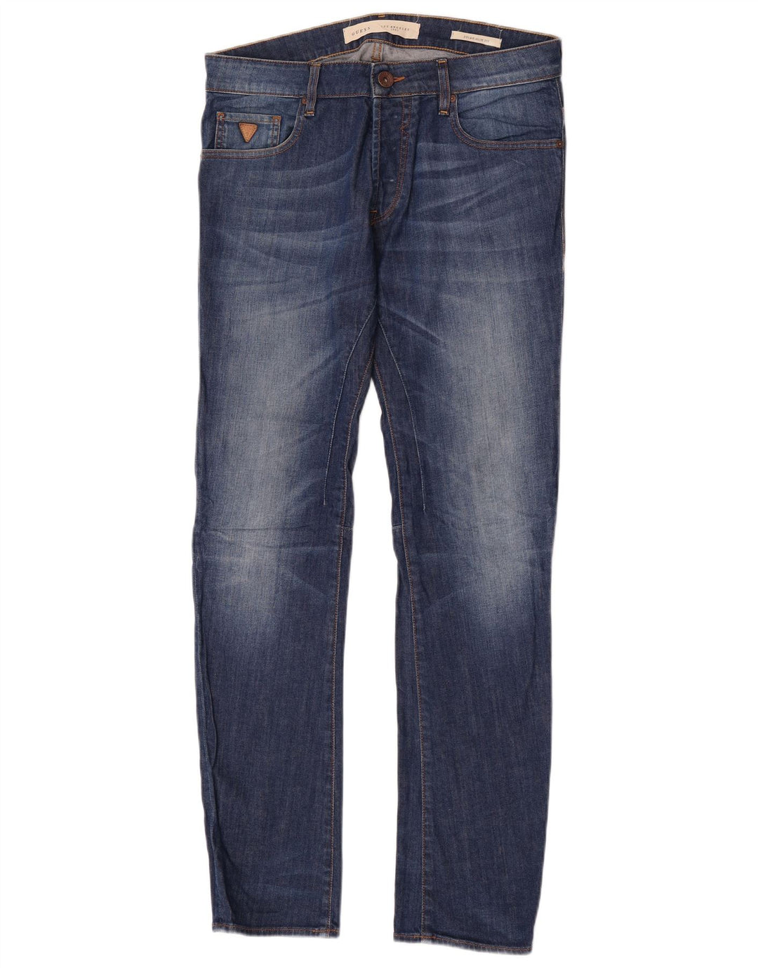 Guess Herren Slim Jeans W32 L34 Blaue Baumwolle