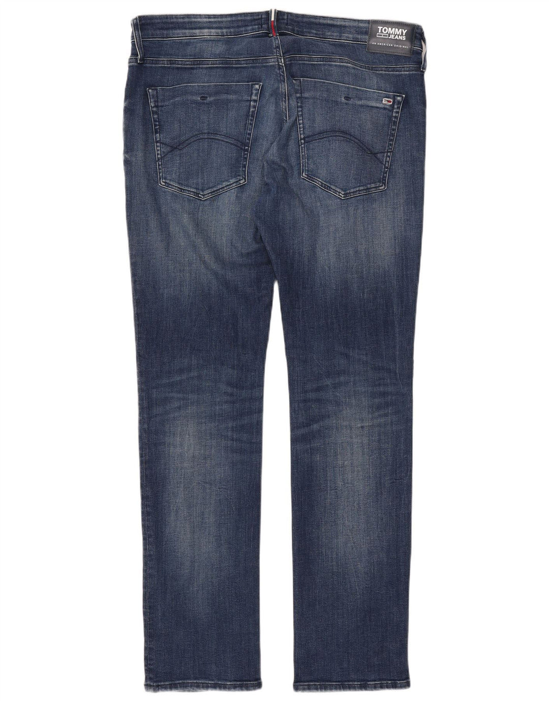 TOMMY HILFIGER Herren Slim Jeans W38 L34 Blaue Baumwolle