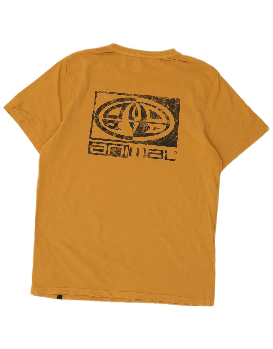 Animal-Grafik-T-Shirt-Oberteil für Herren aus mittelgelber Baumwolle