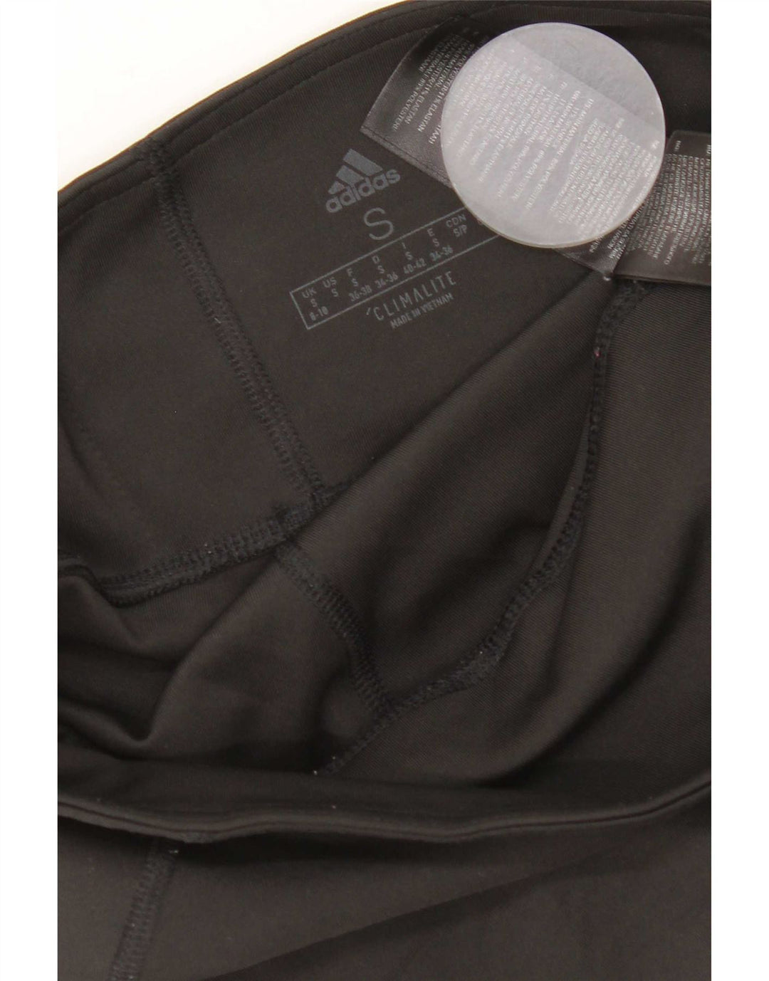 Adidas Damen Climalite Capri Leggings UK 8/10 Small Schwarz Polyester
