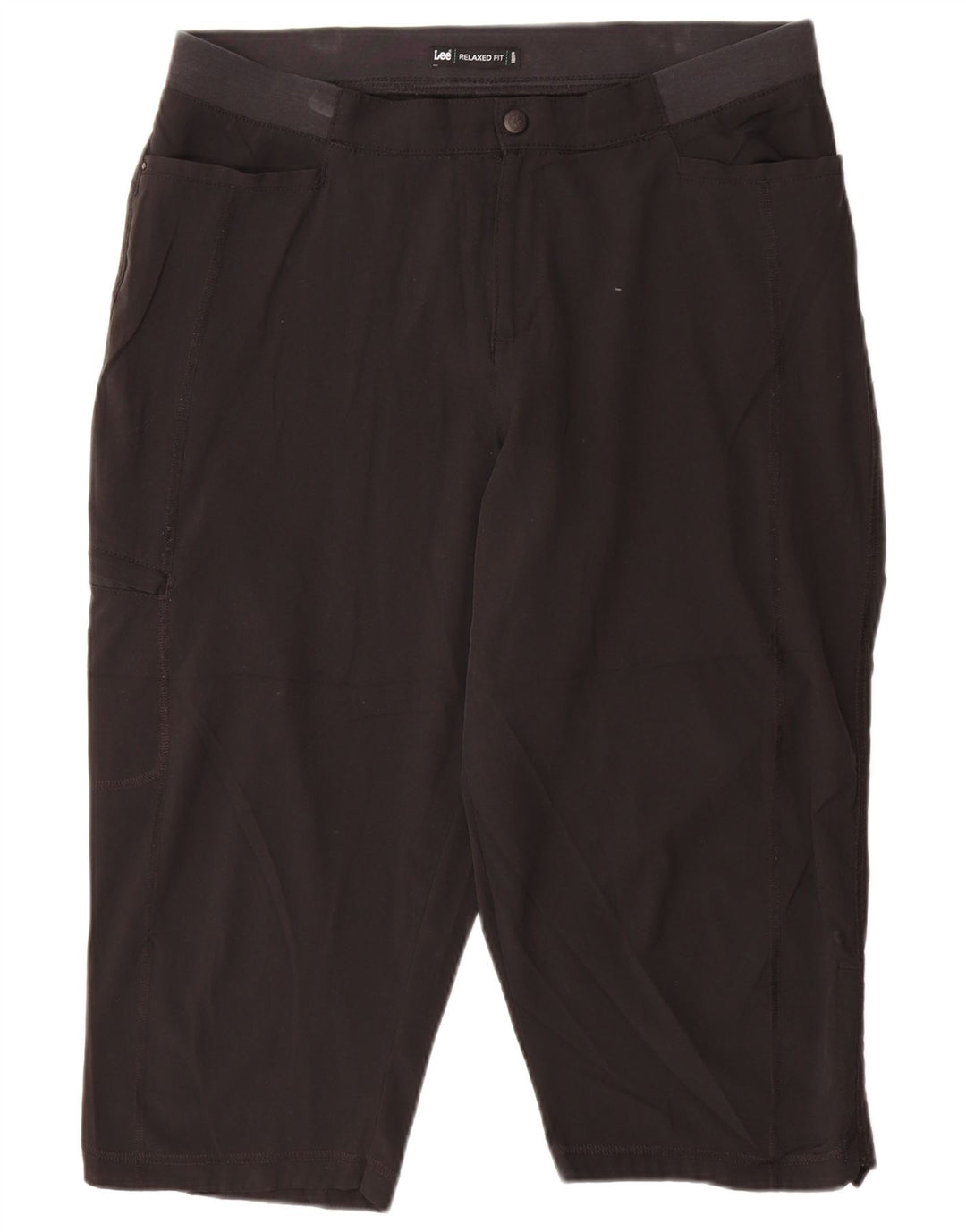 LEE Damen Cargo-Caprihose mit entspannter Passform, US 14, XL, W34, L20, Schwarz