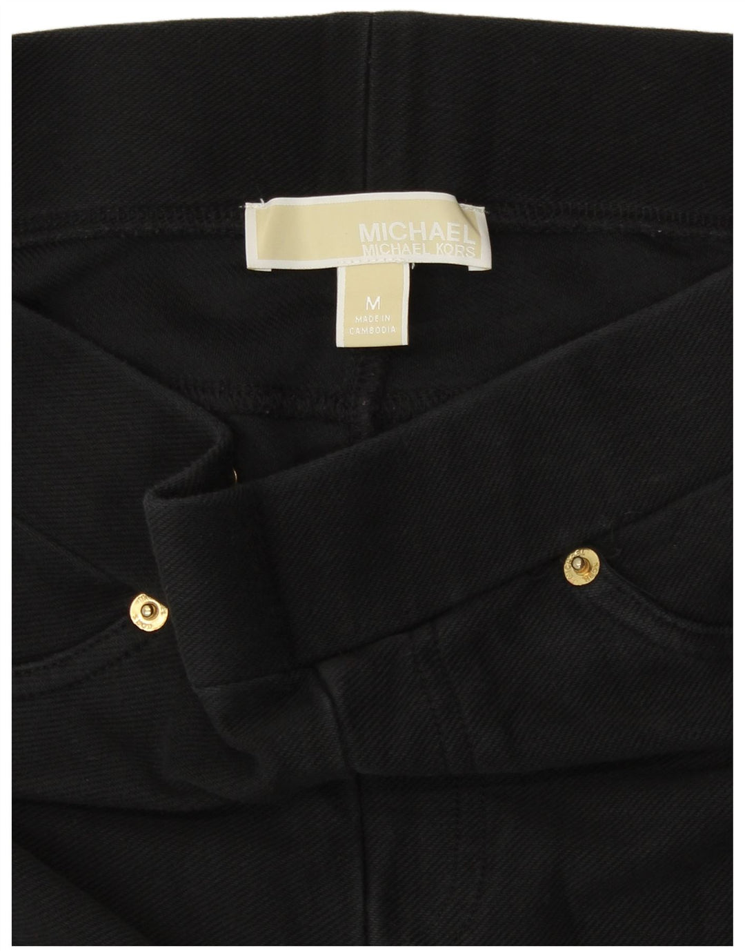 Michael Kors Damen Leggings UK 14 Mittelschwarze Baumwolle