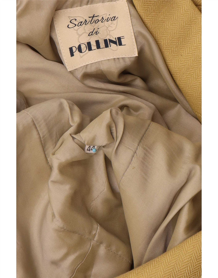 Pollini Damen Sartoria 2-Knopf-Blazerjacke IT 44 Mittelgelb