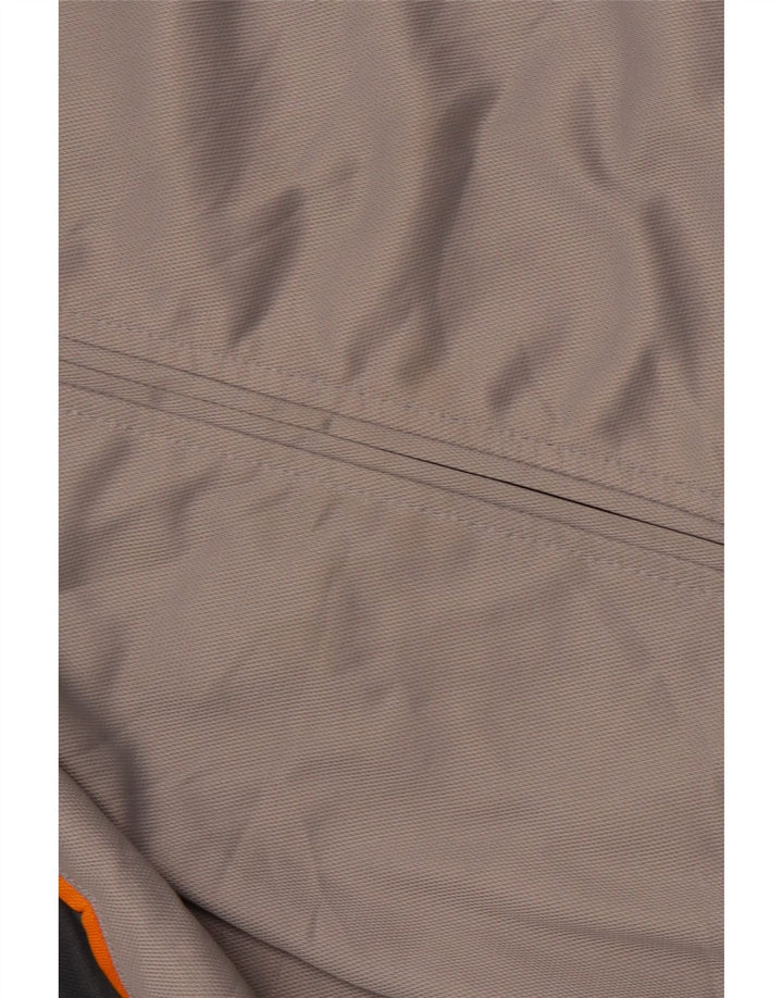 BRUGI Herren-Trainingsanzugoberteil, mittelgraues Farbblock-Polyester