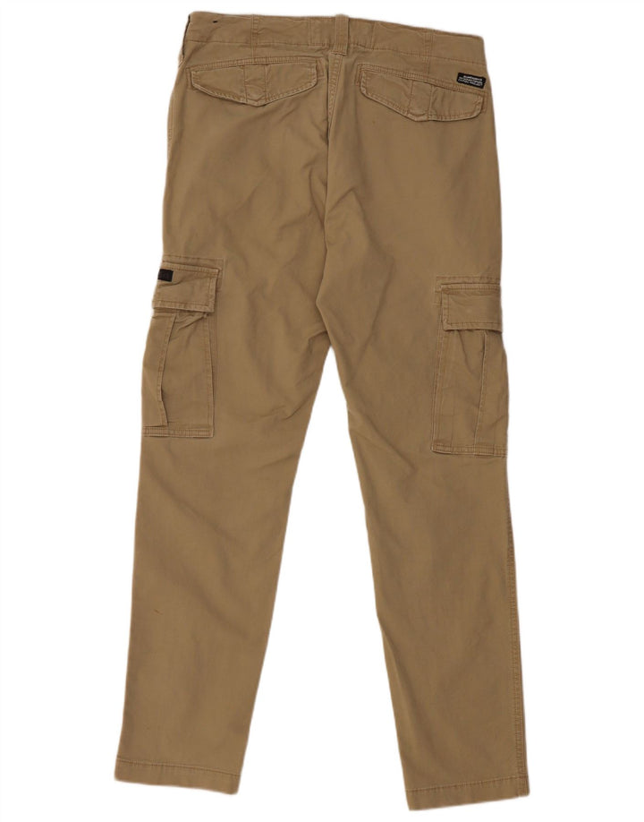 SUPERDRY Herren Slim Cargohose W32 L32 Beige Baumwolle