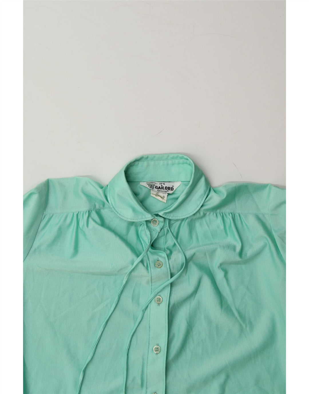 VINTAGE Womens Shirt Blouse US 8 Medium Turquoise Vintage Vintage and Second-Hand Vintage from Messina Hembry 