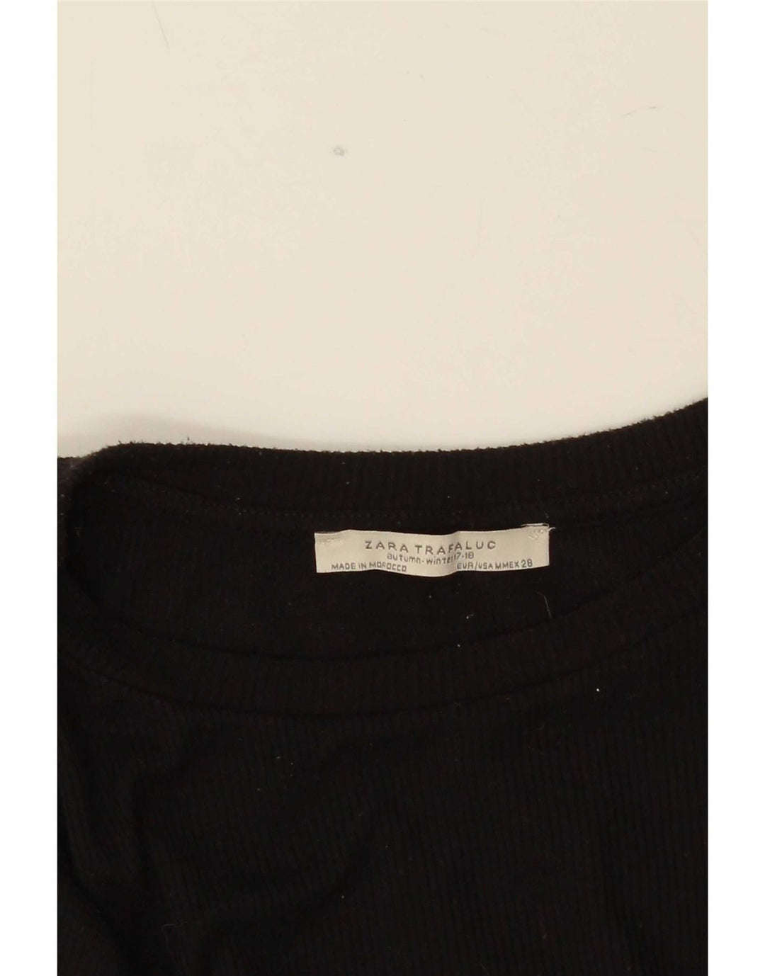 Zara Damen Trafaluc Top Langarm UK 12 Medium Schwarz
