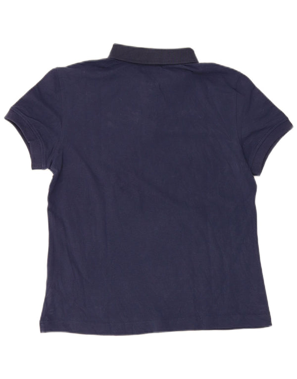 Kappa Damen Poloshirt UK 14 Large Marineblau Baumwolle