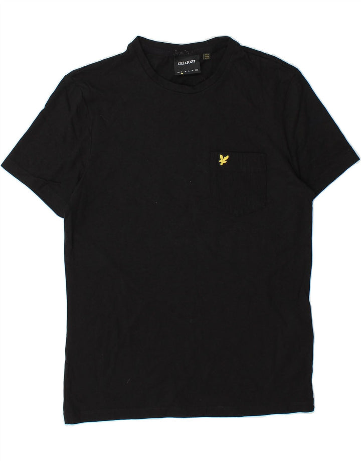 LYLE & SCOTT Mens T-Shirt Top Small Black Cotton Vintage Lyle & Scott and Second-Hand Lyle & Scott from Messina Hembry 