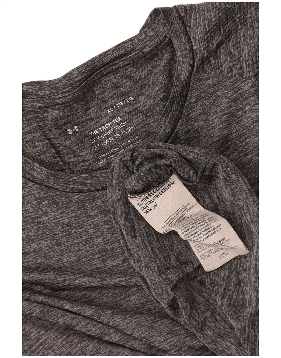 Under Armour Herren T-Shirt Top XL Grau geflecktes Polyester