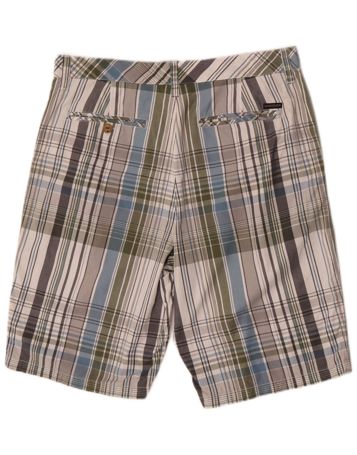 Quiksilver Herren-Chinoshorts W34, große, mehrfarbig karierte Baumwolle