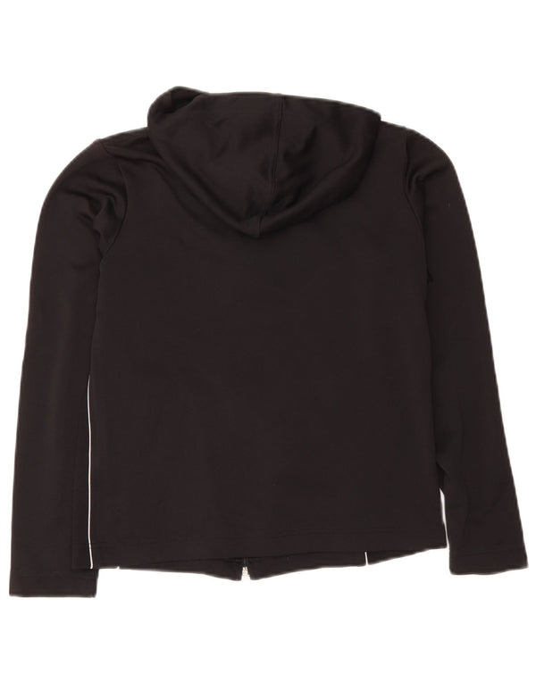 Sergio Tacchini Damen Crop Zip Hoodie Pullover UK 10 Small Schwarz