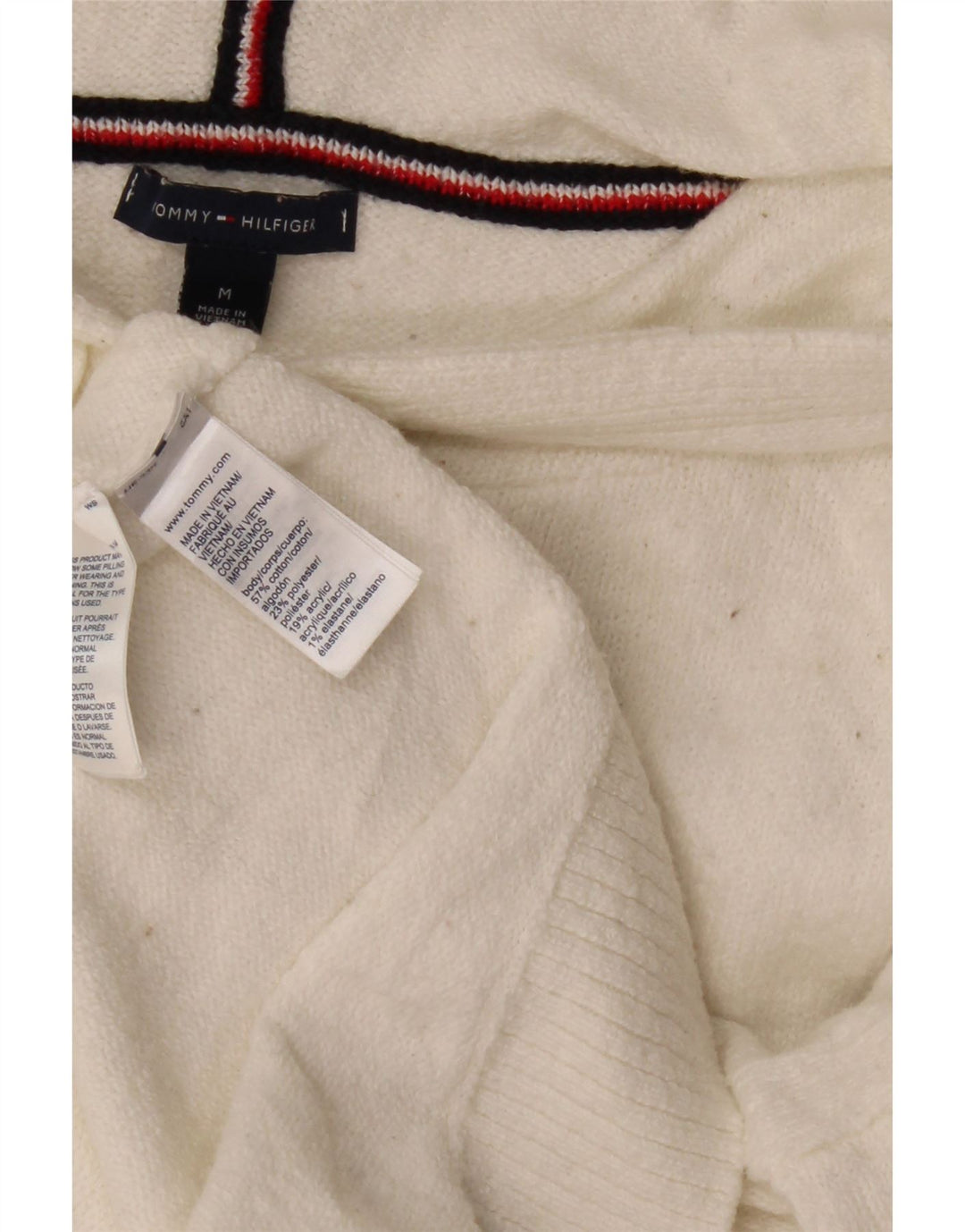 Tommy Hilfiger Damen-Pullover, übergroß, bauchfrei, Gr. 14, Mittelweiß