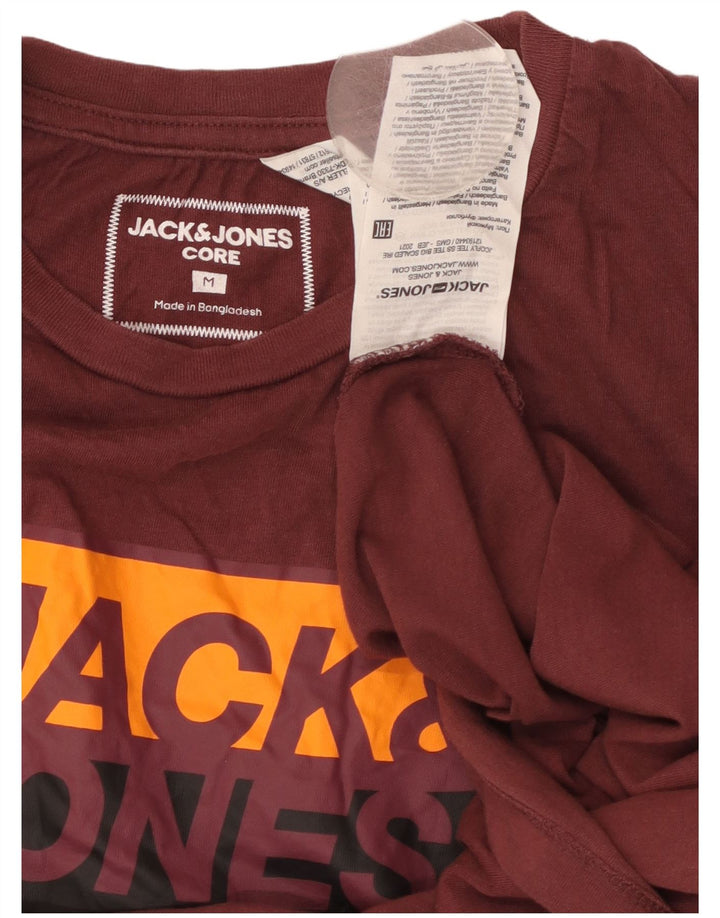 JACK & JONES Herren-T-Shirt mit Grafik, mittlere kastanienbraune Baumwolle