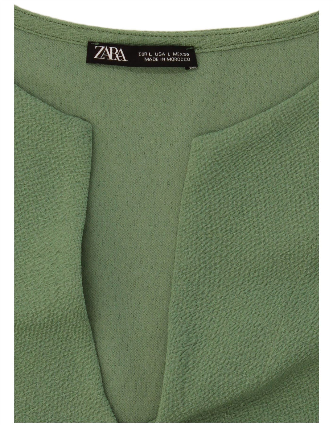 Zara Damen Etuikleid mit 3/4-Ärmeln, Gr. 16, Grün