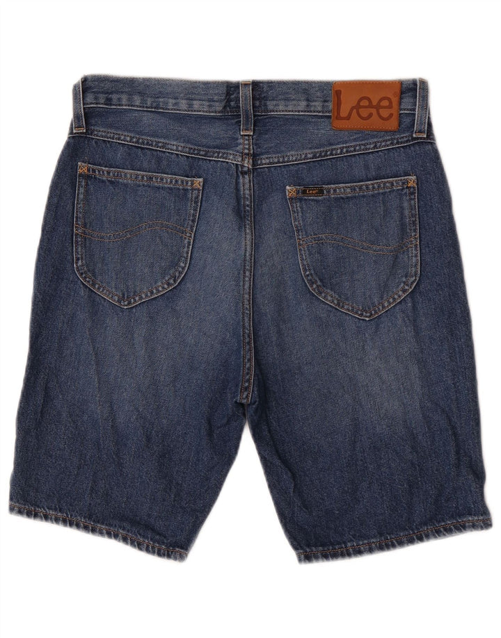 Lee Herren Rider Denim Shorts W30 Mittelblaue Baumwolle