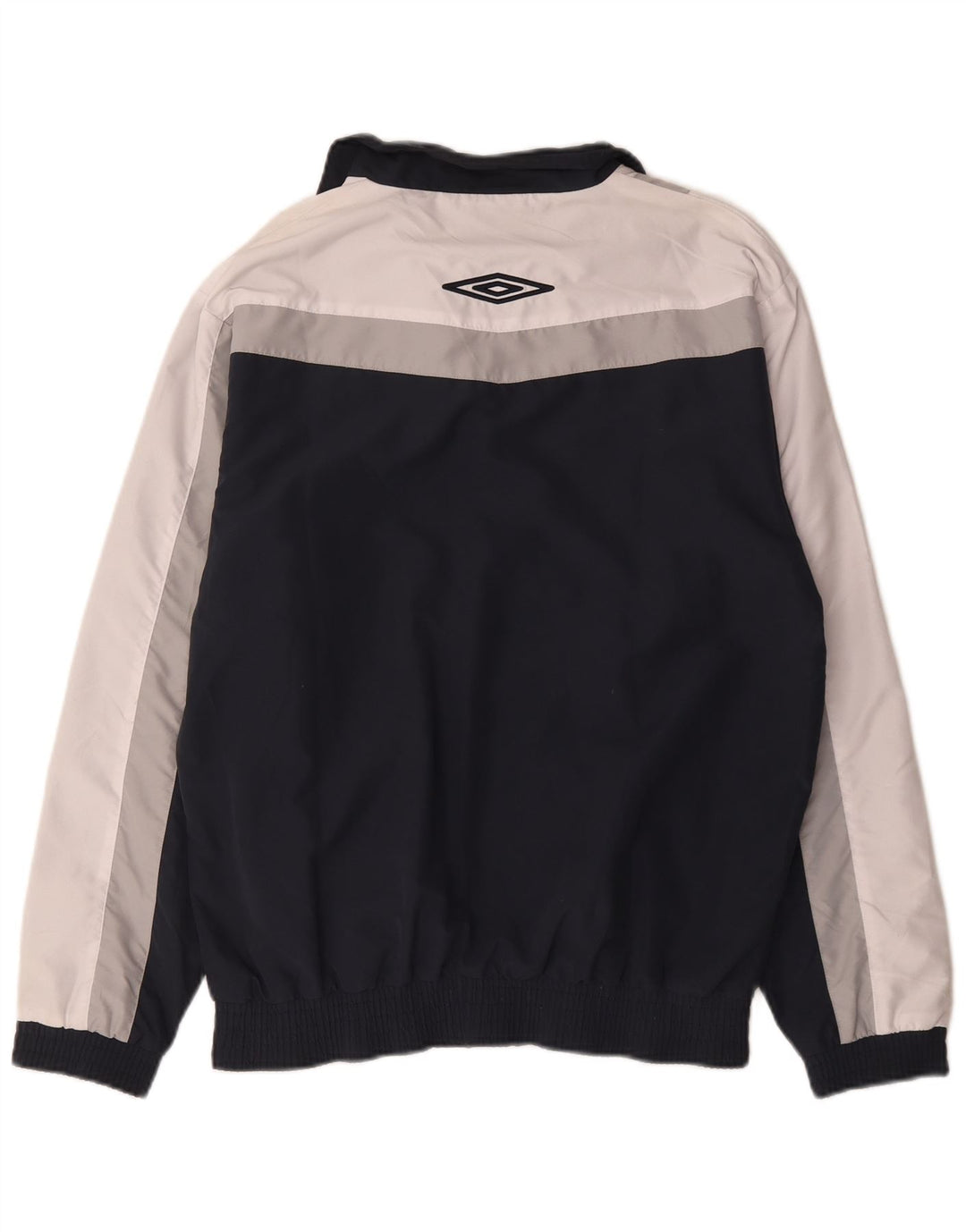 Umbro Herren-Trainingsanzug-Top-Jacke, großes marineblaues Farbblock-Polyester