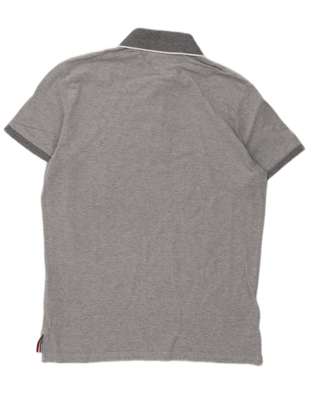 Tommy Hilfiger Herren-Poloshirt mit normaler Passform, große graue Baumwolle