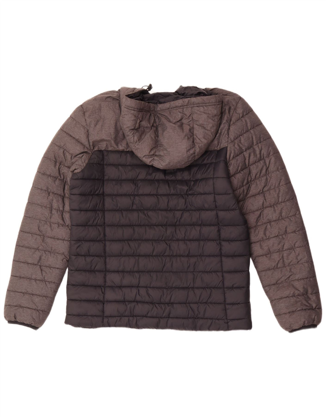 Kappa Herren-Jacke mit Kapuze, gepolstert, UK 40, Größe L, Schwarz, Colourblock-Polyamid