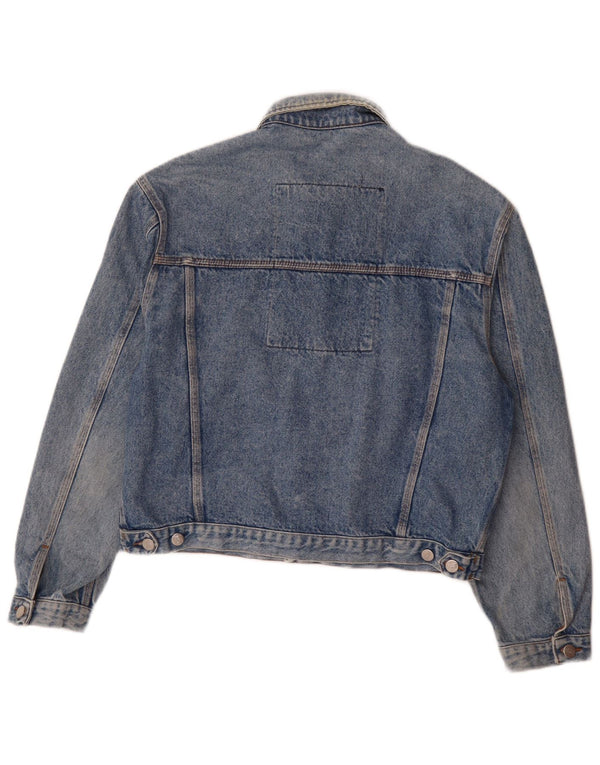 Enrico Coveri Herren Jeansjacke UK 40 Große blaue Baumwolle