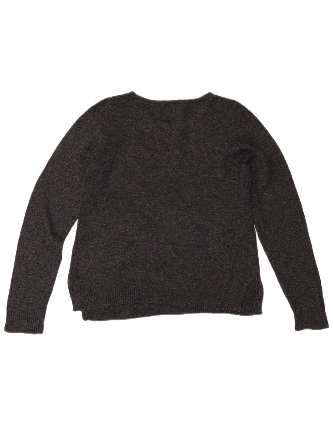 MONSOON Damen-Pullover mit U-Boot-Ausschnitt, UK 12, mittelgraue Baumwolle