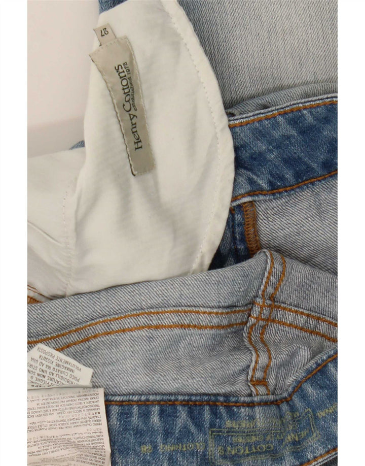 Henry Cottons Damen-Crop-Jeans W27 L26 Blaue Baumwolle