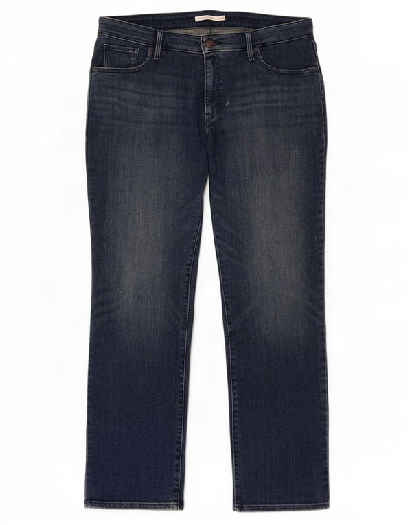 Levi's Damen 314 Shaping Straight Jeans US 20 3XL W38 L30 Marineblaue Baumwolle