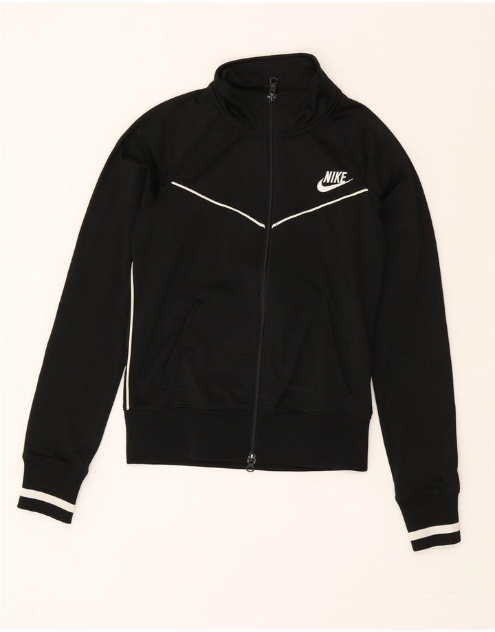 Nike Damen-Trainingsanzugoberteil, UK 6/8 XS, schwarz gestreift, Polyester