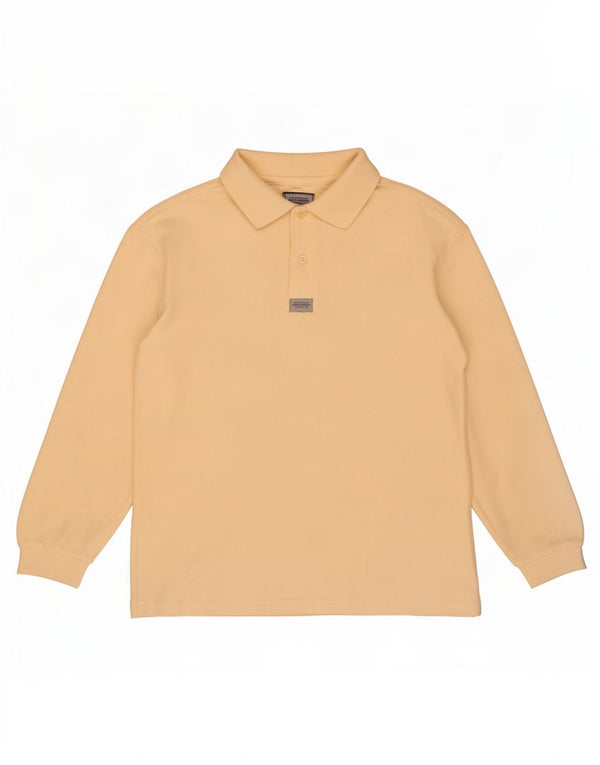 Levi's Herren-Langarm-Poloshirt, klein, gelbe Baumwolle