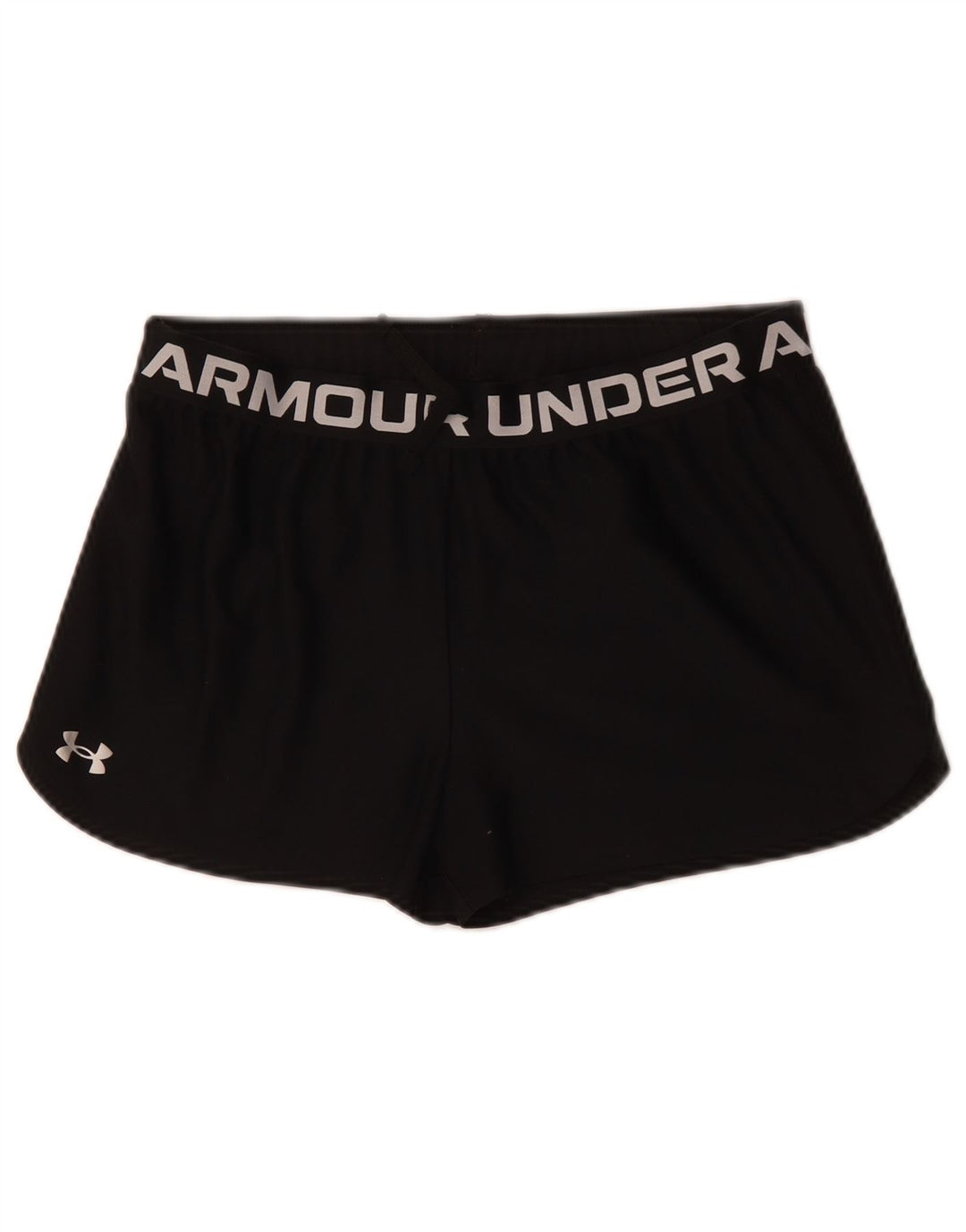 UNDER ARMOUR Grafik-Sportshorts für Mädchen, 13–14 Jahre, XL, schwarzes Polyester