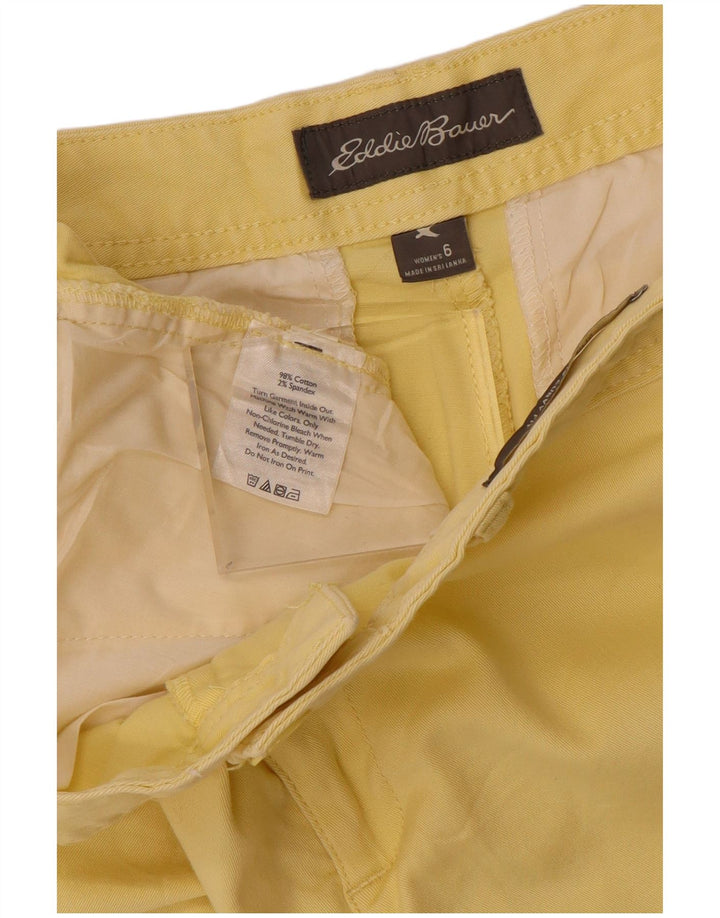 EDDIE BAUER Damen Chinoshorts US 6 Medium W32 Gelbe Baumwolle
