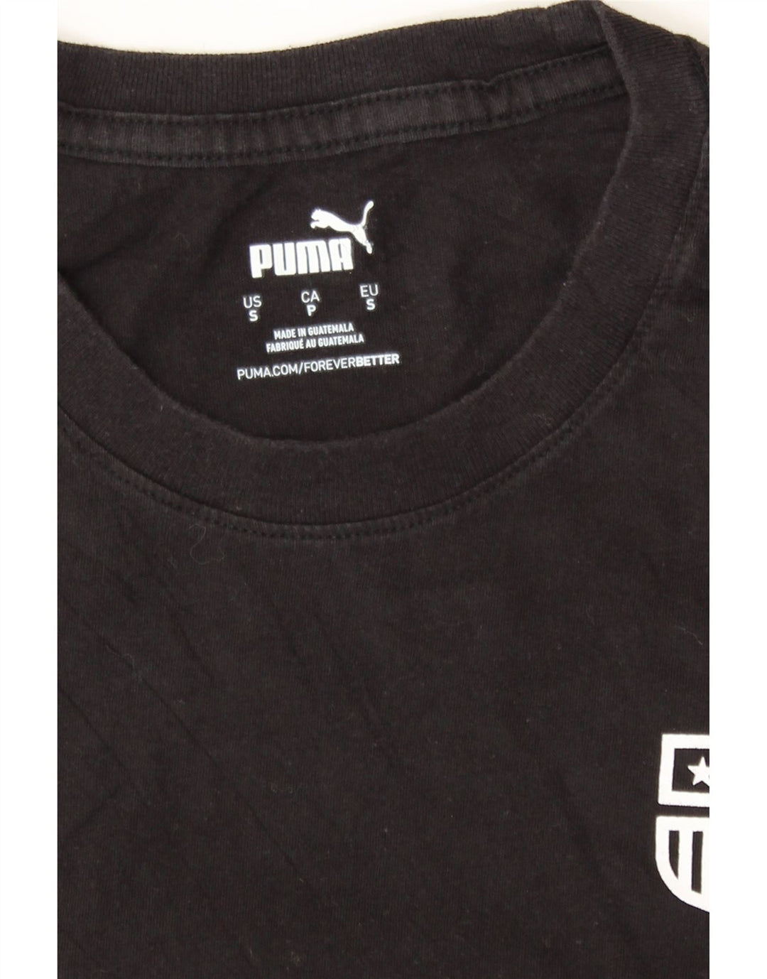 PUMA Mens Graphic T-Shirt Top Small Black Cotton Vintage Puma and Second-Hand Puma from Messina Hembry 