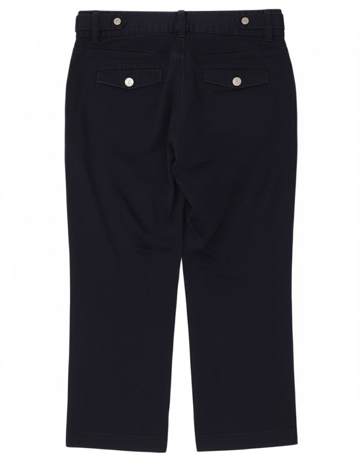 TOMMY HILFIGER Womens Cropped Trousers US 8 Medium W30 L24 Navy Blue Vintage Tommy Hilfiger and Second-Hand Tommy Hilfiger from Messina Hembry 
