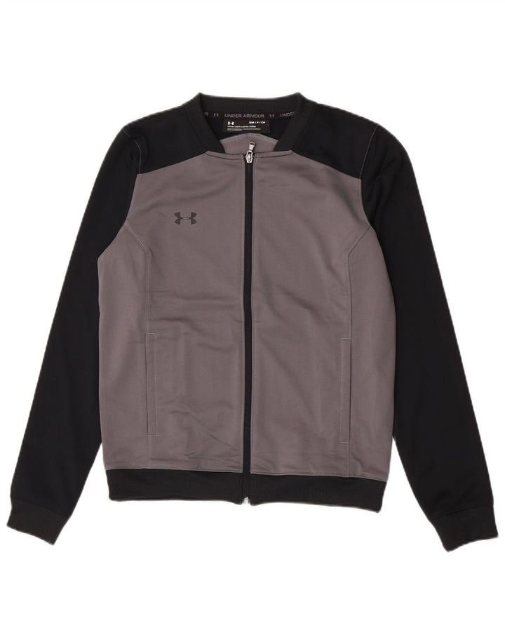 Under Armour Herren-Trainingsanzug-Top-Jacke, kleines graues Colourblock-Polyester