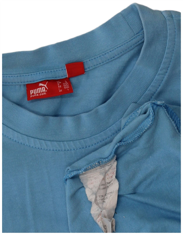 PUMA Herren Grafik T-Shirt Top Large Blau Baumwolle