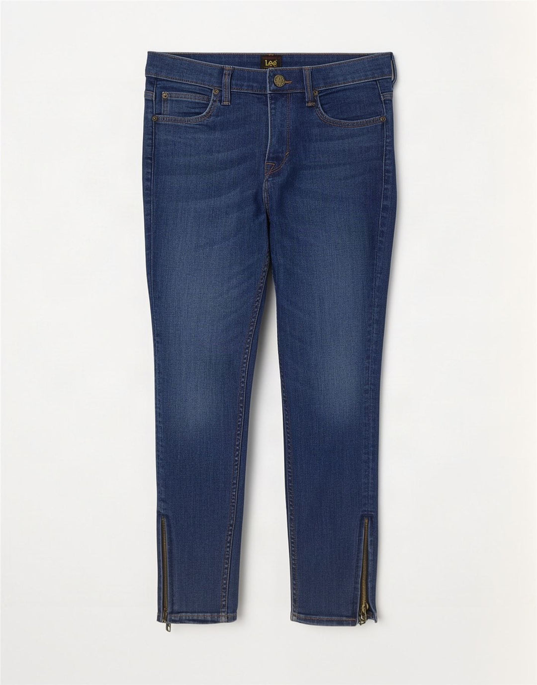 Lee Damen Scarlett verkürzte Jeans W30 L25 Blaue Baumwolle